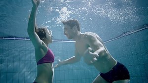Attractive Playful Couple Underwater Kissing Embracing Stock Footage Video (100% Royalty-free) 4459295 | Shutterstock