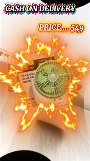 Powerful Rechargeable Table Fan with LED Light,