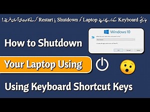 How to Shutdown Laptop Using Keyboard | How to turn off computer using keyboard