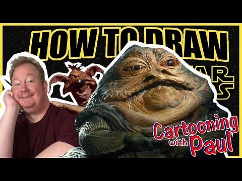 How to Draw Jabba the Hutt - easy cartoon drawing