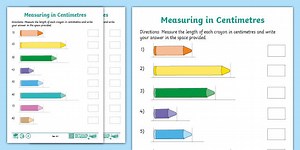 Measuring in Centimetres Activity Sheet