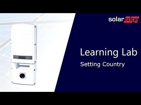 Setting Country code on Standard SolarEdge Inverters