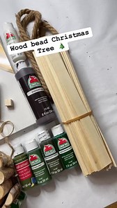 65K views · 550 reactions | Wood bead Christmas tree  here’s what I used.  | Amber Strong DIY | Facebook
