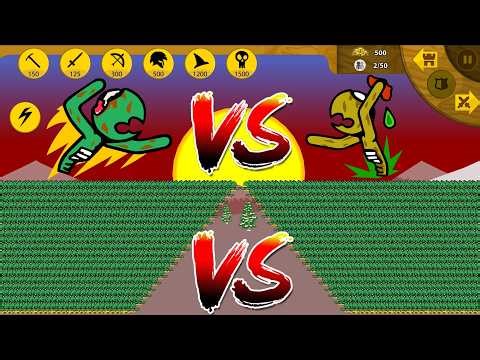 STICK WAR LEGACY | Army Zombies Icon VS Army Zombies Tsunami🔥EPIC BATTLE