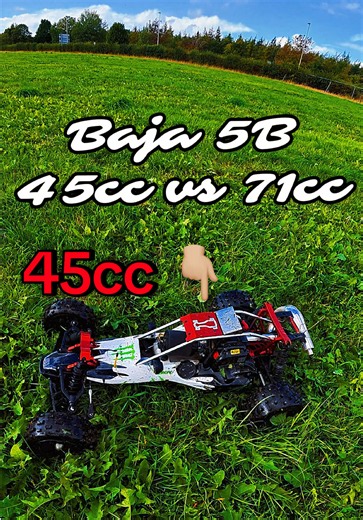 🔥 BIG BORE vs SMALL BORE! 🔥 Same Baja 5B platform… very different animals. 😈 💨 45cc Small Bore vs 💀 71cc Big Bore Which one would YOU rather run? 👀 #Baja5B #RCCars #RCBashing #5thScaleRC #hpiracing