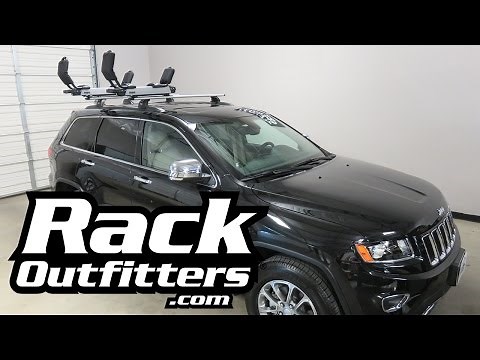 Thule 898 Hullavator Pro on Jeep Grand Cherokee Thule AeroBlade Roof Rack