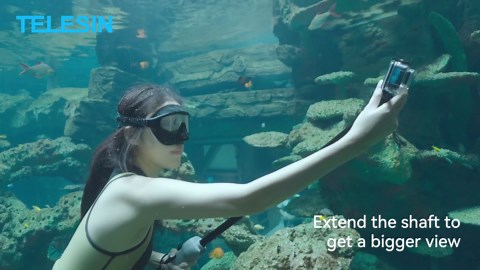 Underwater Bluetooth Selfie Stick for GoPro Hero 13 12 11 10 9 8, 33inch Waterproof Extendable Pole with Remote, 21 Hours Shooting for Diving Surfing Snorkeling, Perfect for Stunning Underwater Shots