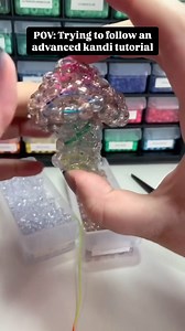 39K views · 7K reactions | I may be guilty of this on occasion  My earliest tutorials are a liiiiiittle hard to follow sometimes BUT I've learned from this and now I do my best to go slower! (Kandi mushroom tutorial is, in fact, on my YT channel) #kandi #plur #crafts #festivalseason | Mood Kandi | Facebook