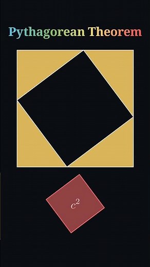 Pythagorean Theorem visual proof #3blue1brown #manim #mathematics #animation #math