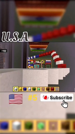 make u.s.a. flag in Minecraft ?? #minecraft