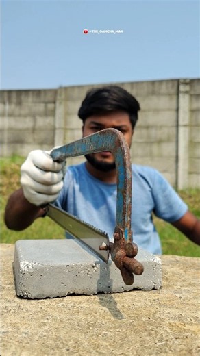 Cement Brick Cutting Experiment😱| #shorts #science #experiment