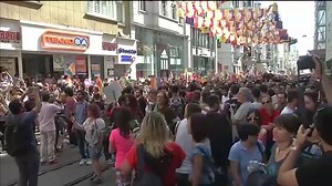 120K views · 589 reactions | At Istanbul's gay pride parade, Turkish riot-police use a water cannon and shoot rubber bullets to disperse a crowd. | Channel 4 News | Facebook