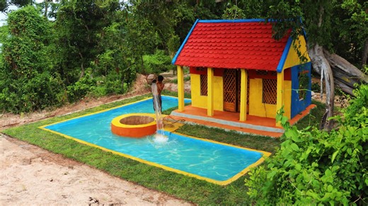 Hidden Luxury Private Underground Pool Crafted by Hand With Natural Water