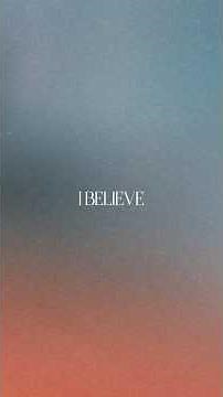 Official “I Believe” Lyric video is available now on my YT channel!