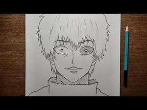 how to draw kaneki ken from Tokyo Ghoul with easy steps | drawing Kaneki Ken pencil