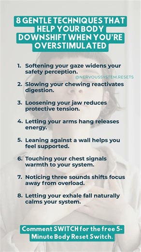 8 Gentle Techniques That Help Your Body Downshift When Youre Overstimulated #shorts