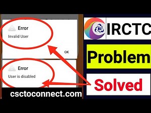 irctc invalid user problem | irctc user is disabled problem solution | irctc invalid user id problem
