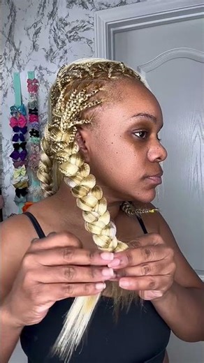 First time trying Mermaid Box Braids on my TWA 😁 #bigchop #braids #shorts #natural #hair