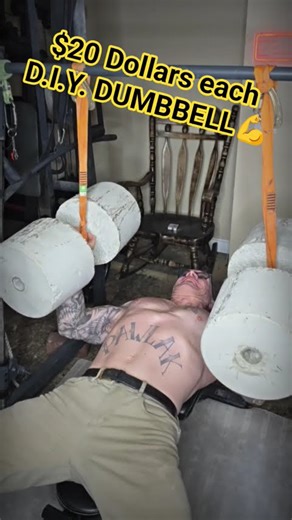 $20 Dollar Concrete DUMBBELL 💪 #shorts