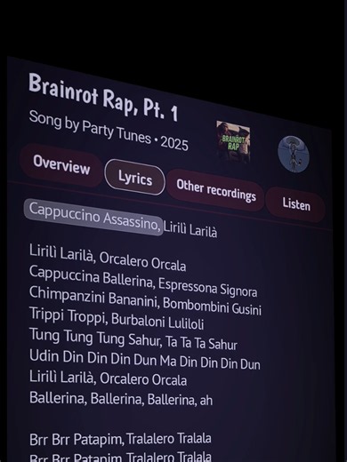 Brainrot Rap Pt. 1 lyrics - full song with lyrics