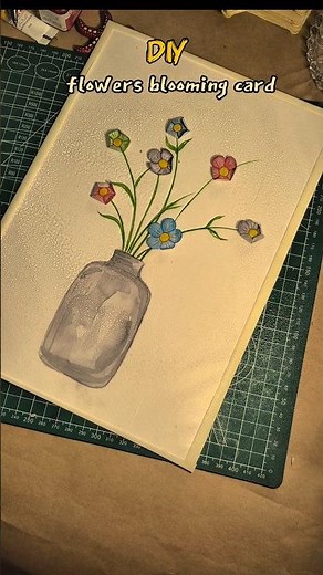 DIY Flower Card 🌸 | Easy Handmade Greeting Card Tutorial @sabia.the.artist