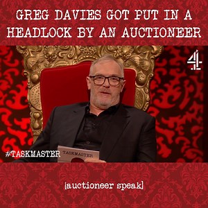 177K views · 1.3K reactions | OUTTAKE: the time Greg Davies got put in a headlock by a chicken auctioneer. Don't forget to tune in to tonight's episode at 9pm on Channel 4. | Taskmaster | Facebook