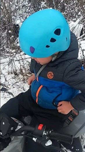 Rosso 1200w ATV in the snow. These are an excellent kids electric ATV