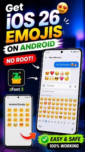 Get iOS 26 Emojis on Android 😍 No Root! (2026) #shorts