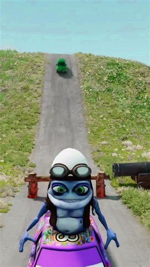 Car vs Wooden Barrier & Cannon Trap! 😱🚗💥 #beamngshorts #crashdrive #beamngexperiments #gaming