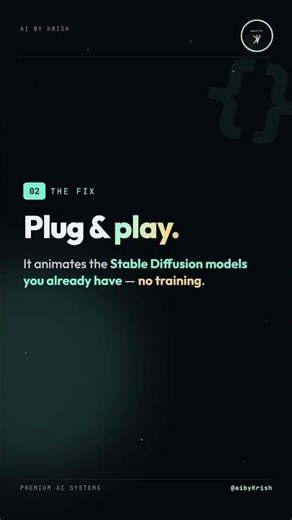 Turn Any Stable Diffusion Model Into Video — No Training (AnimateDiff)