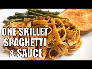 ONE SKILLET SPAGHETTI & MEAT SAUCE RECIPE | Whats For Dinner | #stayhome and cook #withme