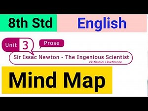 8th Std - English | Unit 3 - Sir Isaac Newton -The Ingenious Scientist | Mind Map