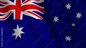 Australian Flag Waving Animation with 4k quality for background, banner, etc.