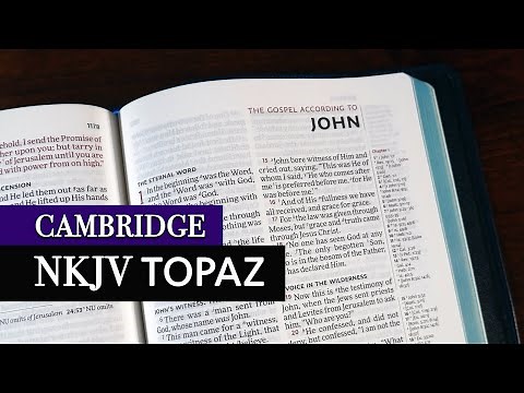 Cambridge NKJV Topaz Reference Bible | Dark Blue Goatskin