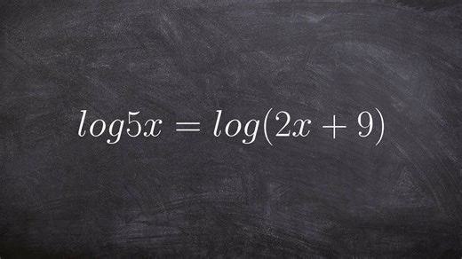 Using the one-to-one property to solve a logarithmic equation