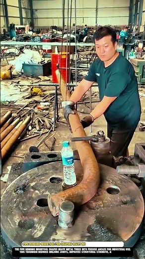 Pipe Bending Worktool for Shaping Heavy Metal Tubes in Workshop Use