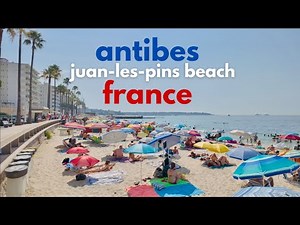 📍🇫🇷 4K Walking Juan‑les‑Pins Beach | Antibes, France | 2025