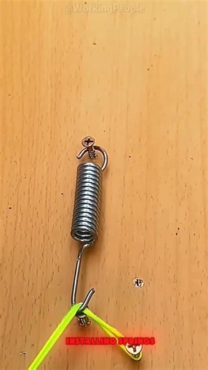 Labor saving spring installation method 🔧⚙️ #shorts