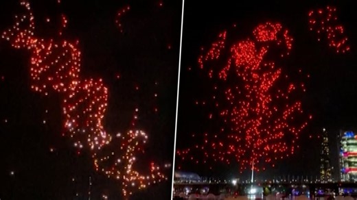 Drones vallen uit de lucht tijdens lichtshow boven Sydney