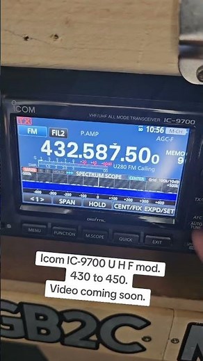 Icom IC-9700 UHF mod. 430mhz to 450 mhz UK