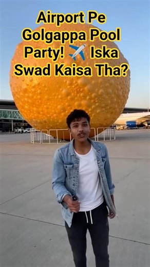 Airport Pe Golgappa Pool Party! ✈️ Iska Swad Kaisa Tha#shorts #explore #viralshort