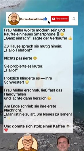 Hallo Telefon! 😂Frau Müllers Smartphone-Abenteuer! #shortsdeutsch #lachen #witze #witz #humor #jokes