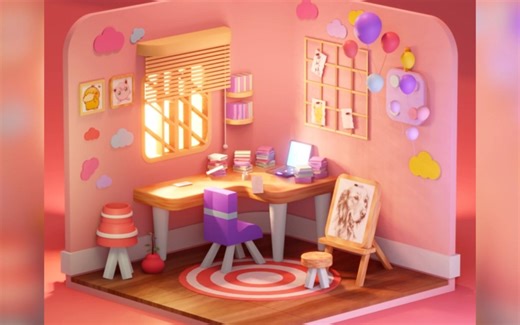 跟大佬学习blender 两天做一间小屋子