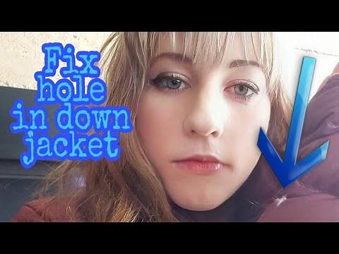 How to fix a hole in your down jacket WITH GLUE. Rips and tears are easily fixed. WASHABLE