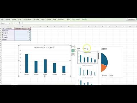 Creating charts in excel.