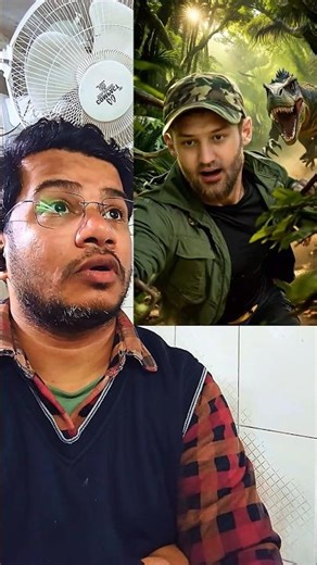 Running Dinosaurs AI Filter #funny #filter #edit #FilterHub #youtubeshorts #moneylove