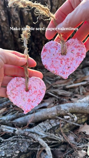 Amanda | Handmade Crafts & Whimsy on Instagram: "Use what you have and make something meaningful. DIY recycled paper seed starters, just in time for Valentine’s Day. How I made these heart seed starters: 1.) Cut an aluminum can into strips and shape them into heart cutters. 2.) Gather shredded paper mail and place it in a bowl with a little water. Let it soak. 3.) Chop or tear the soaked paper into smaller pieces. 4.) Place a colander on top of a plate. The plate will catch excess water while yo