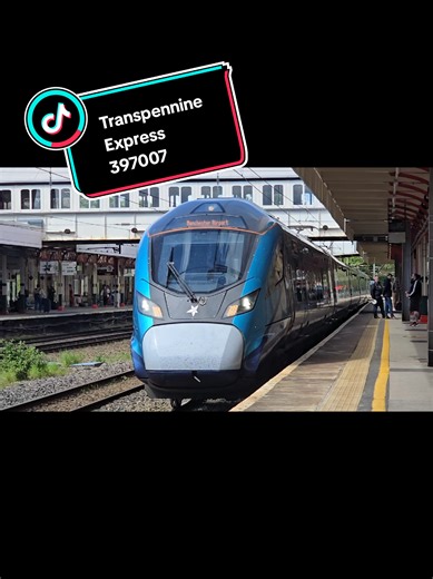 Transpennine Express 397007 Departing Platform 4 at Lancaster Station with a lovely wave from the driver working 1M87 Edinburgh to Manchester Airport Recorded on 05/05/2026 #fyp #foryoupage #foryou #trainspotting #transpennineexpress