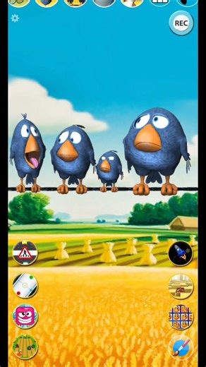 I shook the wire...And This Happened 😔 Talking Birds On A Wire Game#fungame #funnyanimals