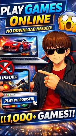 Play Games Without Installing Apps 🚀 #shorts #games #onlinegaming